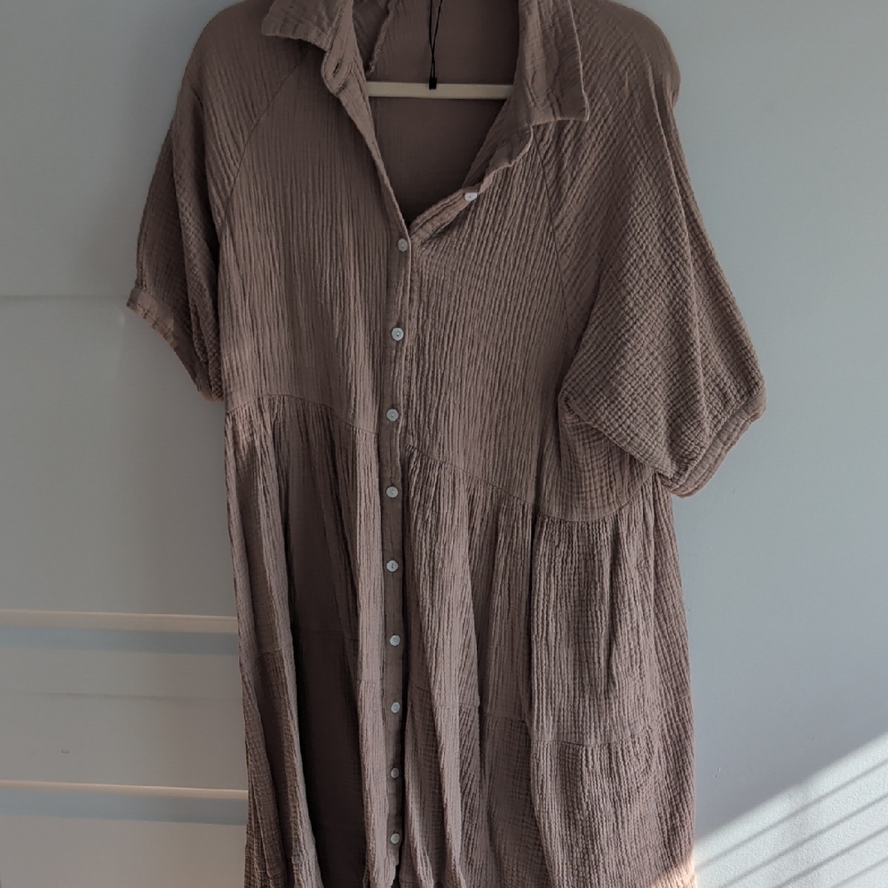 Elegant Brown Midi Dress